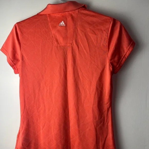 Adidas Woman’s ClimaCool Golf Shirt- pink/orange shade - Picture 2 of 7